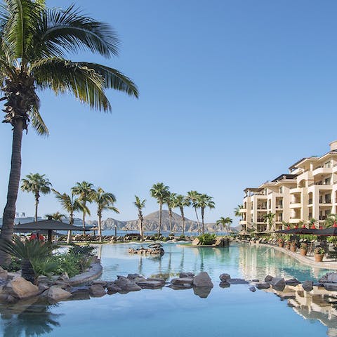 Lounge by the communal pool and soak up the sunshine