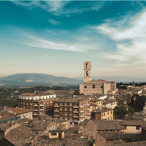 Visit nearby Perugia, with its host of cultural and artistic events