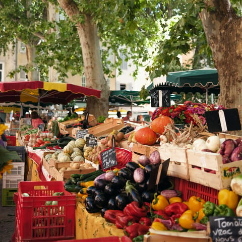 Stock up on delicious local produce at the famous Marché Forville