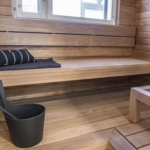 Warm up in the cosy comfort of the sauna