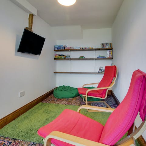 Chill out in the kids' TV room