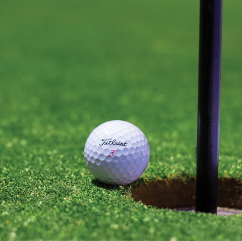Play a round at the Denbigh Golf Club, just a four-minute drive away