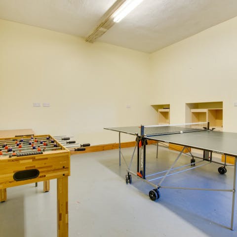 Organise tournaments in the games rooms