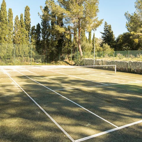 Have a knockabout on the tennis courts