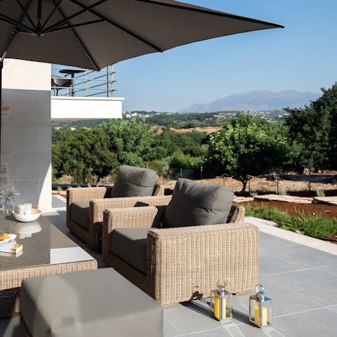 Pour a glass of something refreshing and relax on the terrace