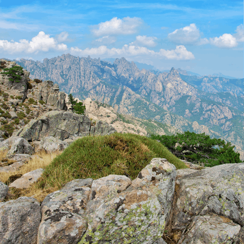 Hike through Corsica's breathtaking mountains – there are twenty peaks exceeding 2,000m