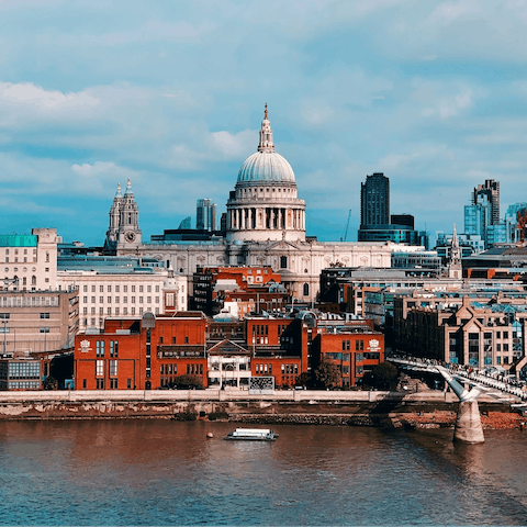 Visit St Paul's Cathedral, twenty minutes away on foot