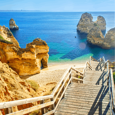 Take a trip to the coast and enjoy the Algarve's stunning beaches