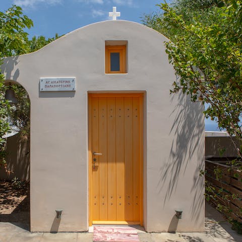 Get married in the tiny St Catherine's Church that sits on the villa's grounds
