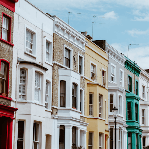 Meander along lively Portobello Road – it's a stone's throw away