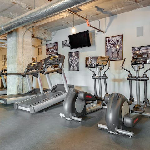 Work up a sweat in the on-site gym