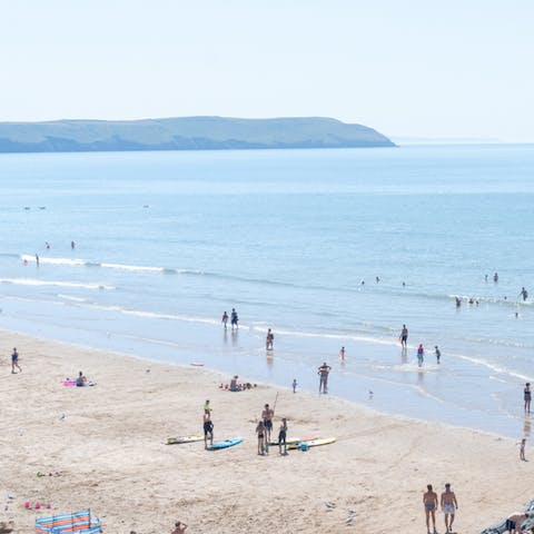 Take a five-minute stroll to Deal beach for fun-filled family days out