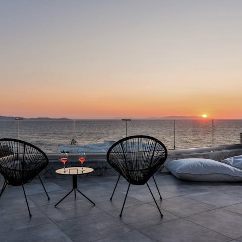 Savour magical sunset views from the terrace