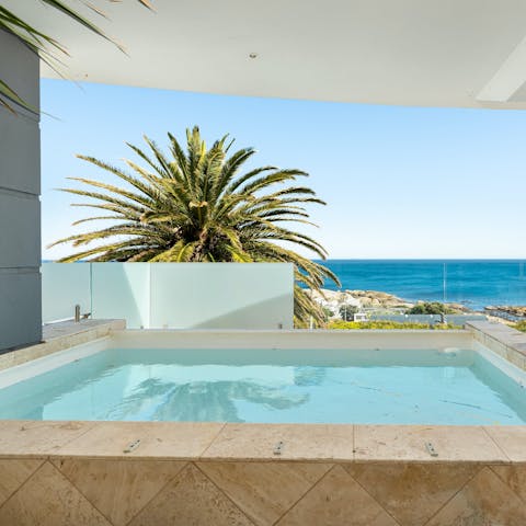 Take a refreshing dip in the plunge pool to cool off in the heat