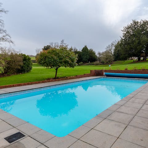 Slip into your swimwear and splash about in the heated pool