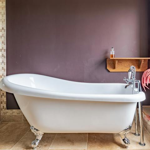 Treat yourself to a indulgent soak in one of the rolltop bathtubs