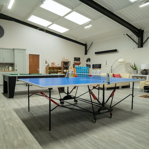 Spend hours in the games room playing pool or table tennis