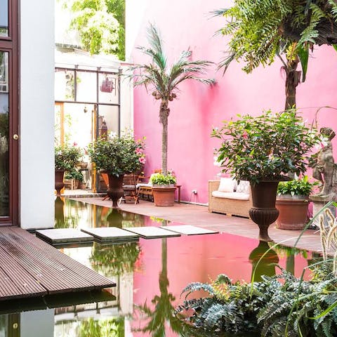 Soak up the peaceful atmosphere of the communal courtyard 