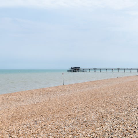 Walk for just a few steps to reach the picturesque seafront