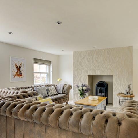 Snuggle into the cosy chesterfield sofas for an afternoon nap