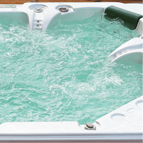 Soak your muscles in the hot tub after a long day of hiking