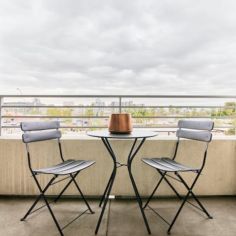 End the evening with margaritas on the private balcony