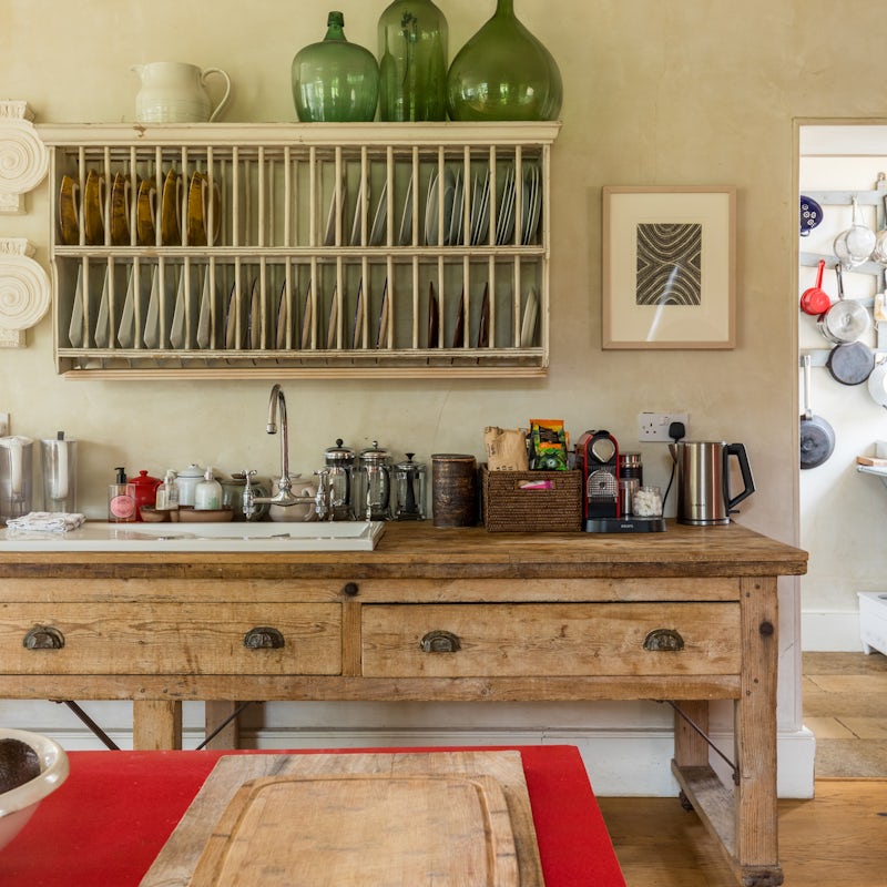 The rustic kitchen