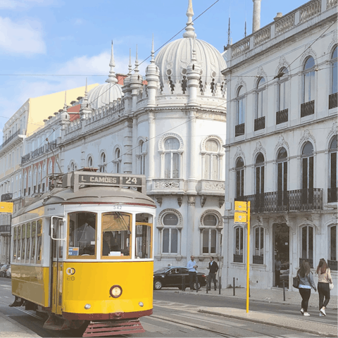 Jump on the tram and explore the historic centre of Lisbon