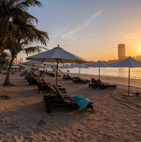 Take advantage of your beachfront access and relax in the last of the afternoon sun