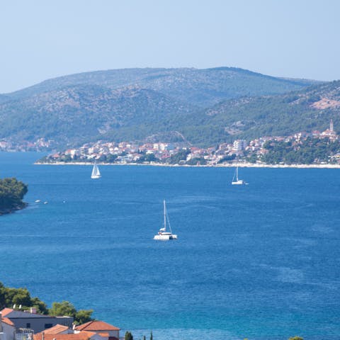 Enjoy sweeping views of the Adriatic Sea from the comfort of your private terrace
