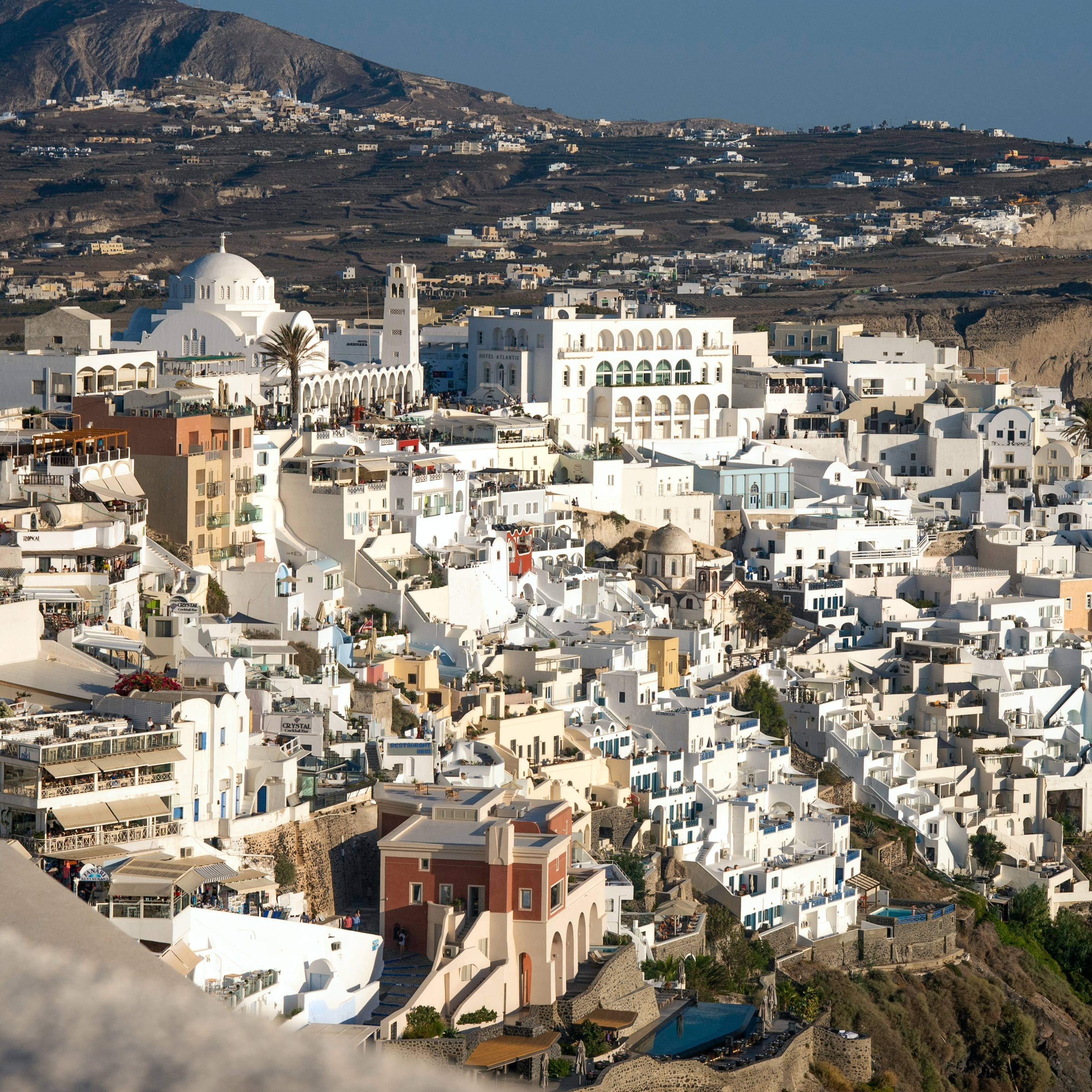 Stay in the village of Messaria and explore Fira, around 4 kilometres away
