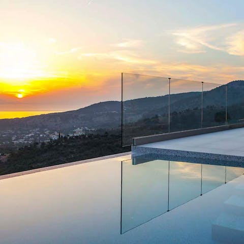 Enjoy dips in the private infinity pool