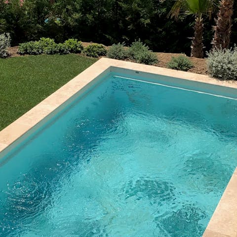 Cool off from the Mediterranean sunshine with a dip in the private pool
