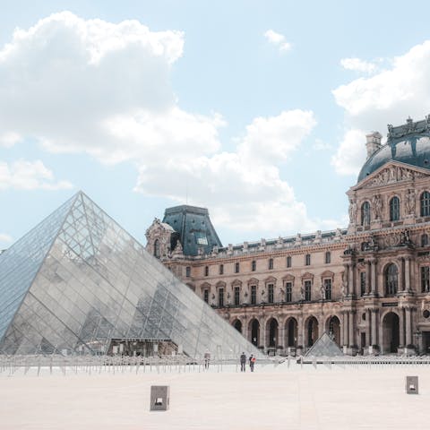 Explore Paris, including the nearby Louvre Museum