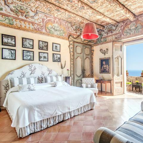 Live like an Italian noble beneath historic frescoed ceilings