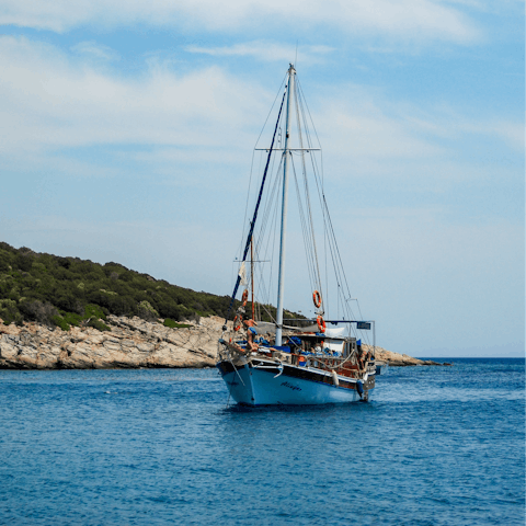 Explore Bodrum's coastline by boat