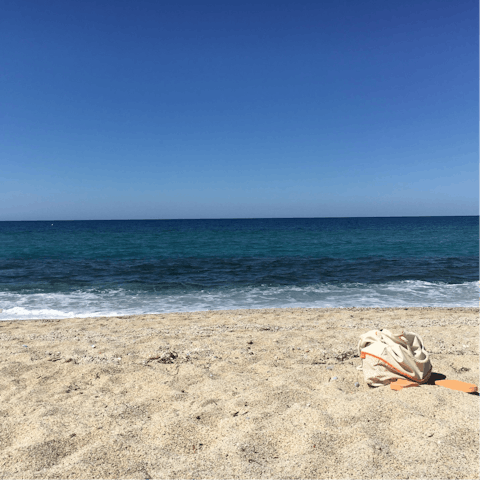 Swim in the sea at the villa's private beach