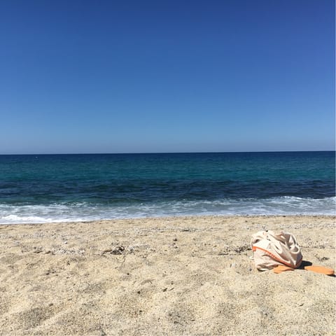 Swim in the sea at the villa's private beach