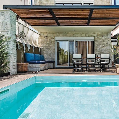 Spend sunny days in your private pool 