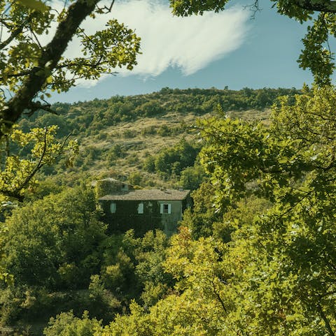 Buried in the French countryside, this home offers solitude and some spectacular views