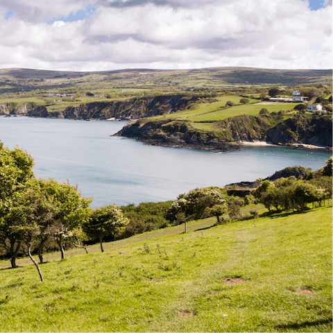 Don your hiking boots and explore the picturesque Pembrokeshire coastline