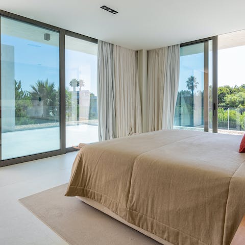 Wake up to the sun pouring through the windows