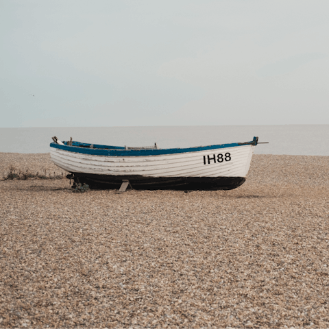 Explore the pretty seaside town of Aldeburgh, a twenty-minute drive away