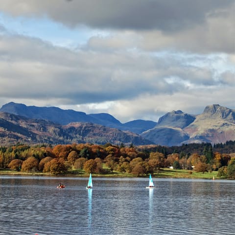 Set sail with a boat trip across Lake Windermere, just a twenty-minute walk from your door