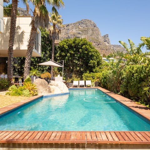 Cool off from the South African sun in the private pool