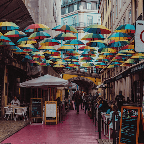 Visit the colourful Pink Street