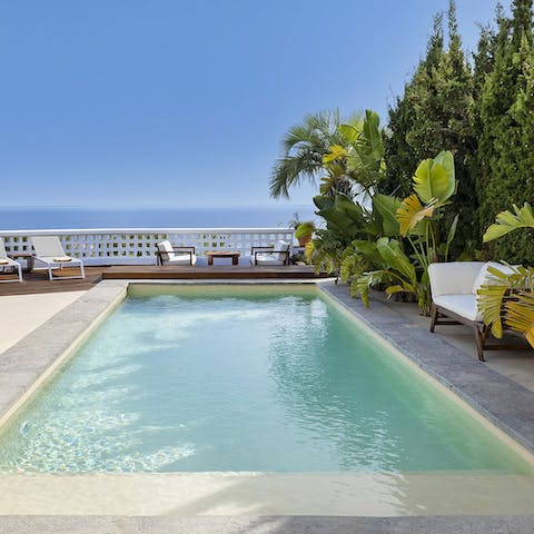 Take in stunning views from the private pool