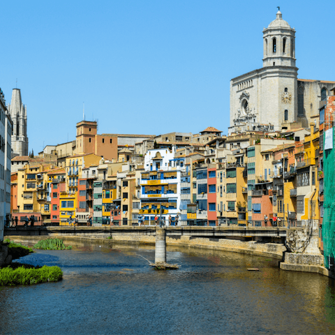 Drive up to Girona with its rich history and fantastic restaurants
