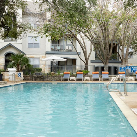 Keep fit with a few early morning up and downs of the pool