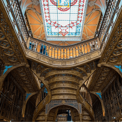 Amble along to the beautiful Livraria Lello bookshop (a ten-minute walk away)